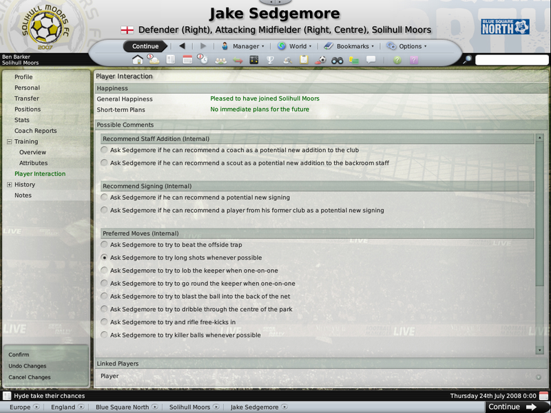 Illustration for article titled Football Manager 2009 PSP & Mac Screens